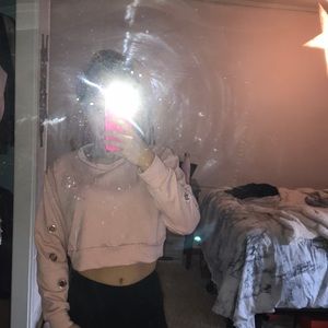 Pink sweater crop top